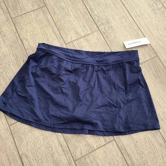Liz Claiborne women's swim bottom skirt navy blue size 12 NWT - Picture 6 of 13